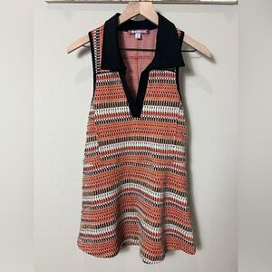 Urban Outfitters Dress UO Rookie Polo Mini Retro 60’s 70’s Shift Orange Fall